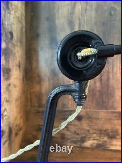 Edon Esrobert Industrial Art Deco Bench Lamp Cast Iron Light Antique