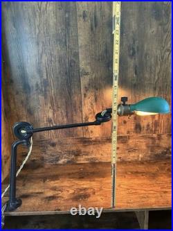 Edon Esrobert Industrial Art Deco Bench Lamp Cast Iron Light Antique