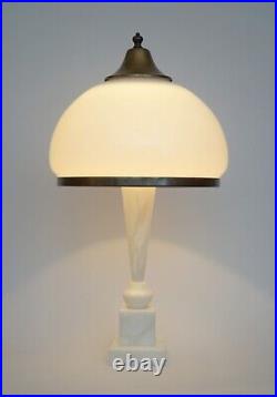 Elegant Art Deco Table Lamp CANTALOUPE Vase Lamp Brass Lamp