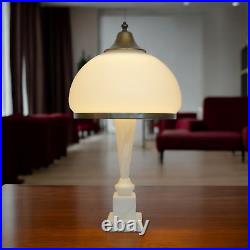 Elegant Art Deco Table Lamp CANTALOUPE Vase Lamp Brass Lamp