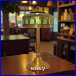 Elegant Art Deco Table Lamp WINDOW GREEN Brass Lamp Table Lamp