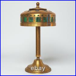 Elegant Art Deco Table Lamp WINDOW GREEN Brass Lamp Table Lamp