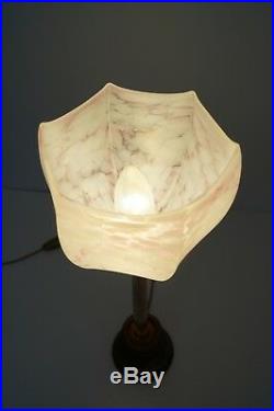 Elegante original Art Deco Art Nouveau Tischlampe Messing Berlin Lampe 1930