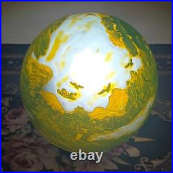 Emile Galle style, blown glass relief Colored glass desk lamp high 18 in exempt
