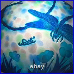 Emile Galle style, blown glass relief Colored glass desk lamp high 19 in exempt