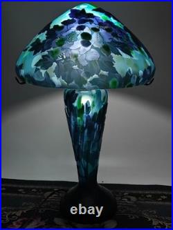 Emile Galle table lamp, colored glass table lamp, replica. Duty Free