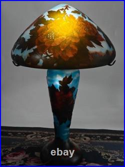 Emile Galle table lamp, colored glass table lamp, replica. Duty Free