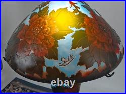 Emile Galle table lamp, colored glass table lamp, replica. Duty Free
