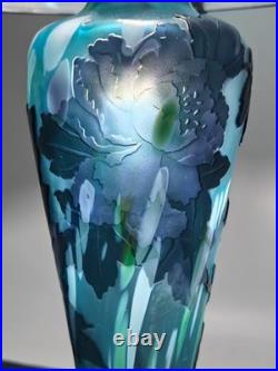 Emile Galle table lamp, colored glass table lamp, replica. Duty Free