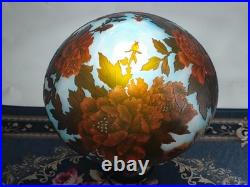 Emile Galle table lamp, colored glass table lamp, replica. Duty Free