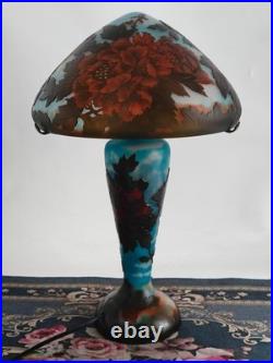 Emile Galle table lamp, colored glass table lamp, replica. Duty Free