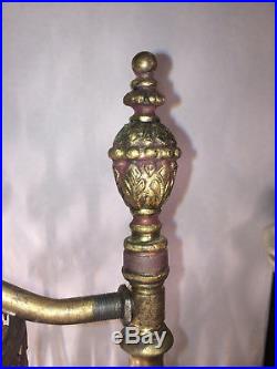 FINE ANTIQUE FRENCH ART DECO GILT BRONZE EGYPTIAN REVIVAL FIGURAL LAMP c1920