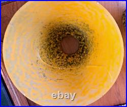FOUR Antique Pate de Verre Style lampshades Art du France UNSIGNED one AS-IS