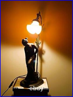 F. Moreau Art Deco Lamp in a Taste