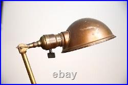 Fairies Desk Lamp Antique Industrial Brass Double Articulating bankers light