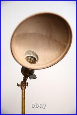 Fairies Desk Lamp Antique Industrial Brass Double Articulating bankers light