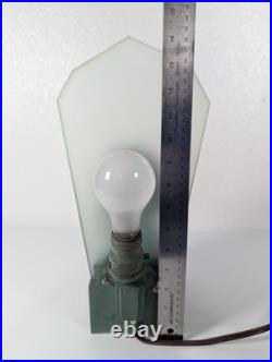 Figural Bust Flapper TV Lamp Antique Art Deco Cast Metal & Glass Vtg Rare