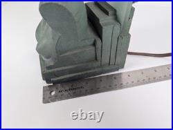 Figural Bust Flapper TV Lamp Antique Art Deco Cast Metal & Glass Vtg Rare