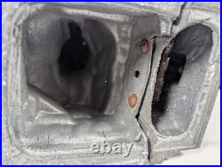 Figural Bust Flapper TV Lamp Antique Art Deco Cast Metal & Glass Vtg Rare