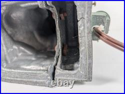 Figural Bust Flapper TV Lamp Antique Art Deco Cast Metal & Glass Vtg Rare