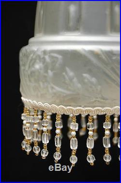 Fine Art Nouveau Glass Lamp french 1900 parisian antique deco crystal bronze