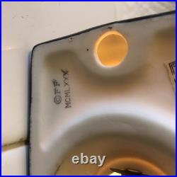 Fitz and Floyd Porcelain White ART DECO LAMP WITH WOMAN WORKS 1980 RARE 8x6x3