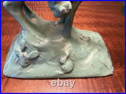 Frank Art 1928 Art Deco Man Cigarette Horse Lamp. Rare! No Shade