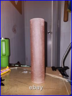 Frankart Art Deco Replacement Shade. Pink Crackle Glass Tube Shade