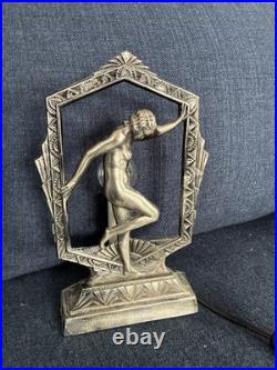 Frankart Style Billings Art Deco Nude Lady Nymph Lamp Art Nouveau