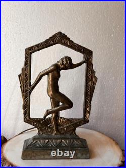 Frankart Style Billings Art Deco Nude Lady Nymph Lamp Art Nouveau