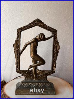 Frankart Style Billings Art Deco Nude Lady Nymph Lamp Art Nouveau