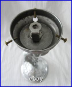 Frankart art deco standing lamp body & up stretched arms sanded alum withfitter