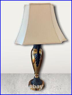 Frederick Cooper Art Deco Nouveau Brass Table Lamp & Shade Vintage