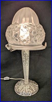 French 1930 Art Deco Table Lamp. Daum Degué era France