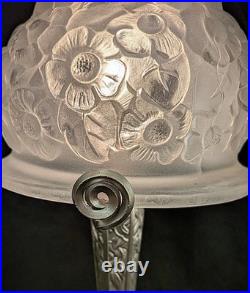 French 1930 Art Deco Table Lamp. Daum Degué era France