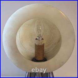 French Art Deco Dual Pierrot Acrobats Table Lamp with Alabaster Globe 1920s-30s