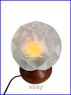 French Art Deco Geometric Sphere Table Lamp MCM