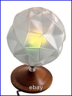 French Art Deco Geometric Sphere Table Lamp MCM