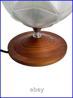 French Art Deco Geometric Sphere Table Lamp MCM