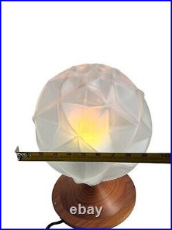 French Art Deco Geometric Sphere Table Lamp MCM