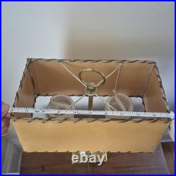 French Art Deco Lamp Includes Shade Yellow Vintage