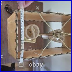 French Art Deco Lamp Includes Shade Yellow Vintage