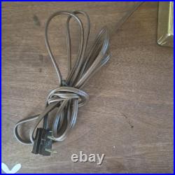 French Art Deco Lamp Includes Shade Yellow Vintage