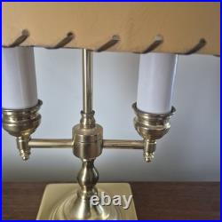 French Art Deco Lamp Includes Shade Yellow Vintage