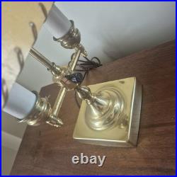 French Art Deco Lamp Includes Shade Yellow Vintage