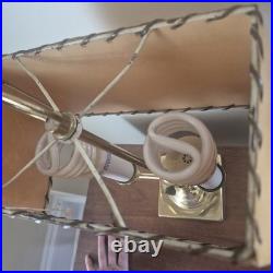 French Art Deco Lamp Includes Shade Yellow Vintage