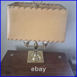 French Art Deco Lamp Includes Shade Yellow Vintage