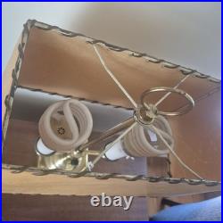 French Art Deco Lamp Includes Shade Yellow Vintage