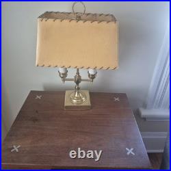 French Art Deco Lamp Includes Shade Yellow Vintage