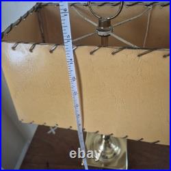 French Art Deco Lamp Includes Shade Yellow Vintage